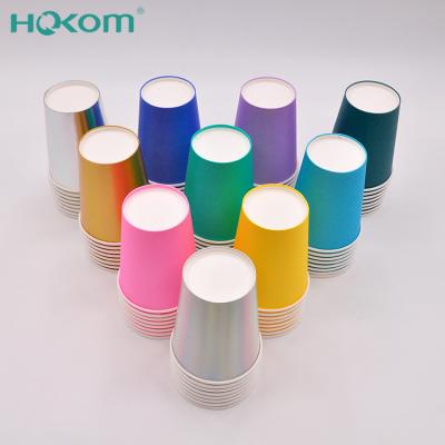 China OEM Logo Vietnam Rainbow Soda Water 350ml Disposable Paper Cup for sale