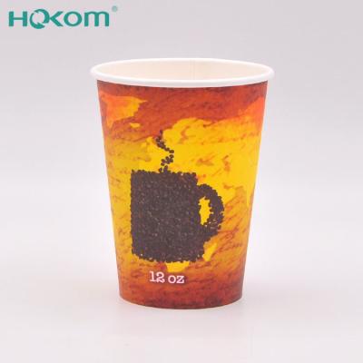 China High Quality Recyclable Paper Cup Single Wall Cups Eco - Friendly Paper Coffee Cup With Recycle Lids for sale