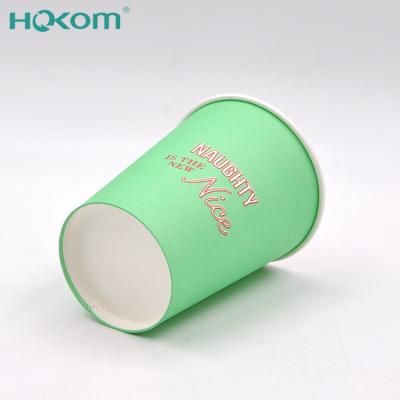 China Disposable Custom Printed Single Wall Paper Coffee Cups Take Away Disposable Cold Drink Paper Cup for sale