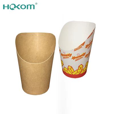 China Recyclable Disposable Customized French Fries Cups Christmas Decoration Supplies French Fries Paper Cup for sale