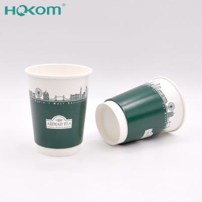 China Disposable Recyclable Paper Tea Cup Making 12 Oz With Plastic Lid for sale