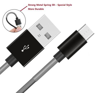 China For MAC For Cell Phones Anti-Break Cable Fish 0.2m 1m 1.2m 1.8m 2m Metal Spring Charging 3m Net Fast Charging Type C Cable USB 3.1 for sale