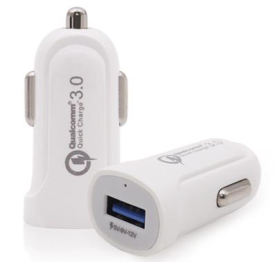 China For Mobile Phones/Tablets For Digital Devices Mini Single USB Fast Charging Left QC3.0 Car Charger Adapter for sale