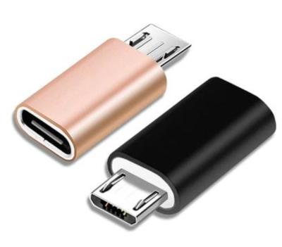 China For MAC For Cell Phones Aluminum Alloy USB3.1 Type C to Micro USB-C V8 USB Adapter Converter for sale