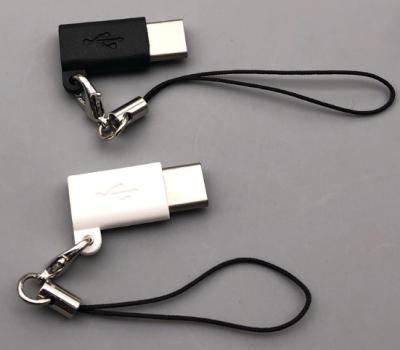 China Simple And Easy To Carry Micro USB V8 To USB 3.1 Type C Adapter USB3.1 Converter With Key Chain for sale