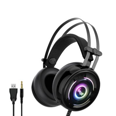 China Headband Ipega Gaming Earphone For PS5 RGB LED Light Headset For Xbox Noise Canceling Headset With Microphone Memory Earmuff Earphone for sale