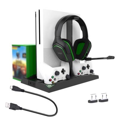 China Ipega PGXB007 Gamepad Charger Gamepad Charging Low Stand Gaming Earphone Fan Vertical Stand 6 in 1 Multifunctional Charger for x Box for sale