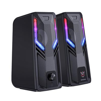 China Onikuma Bass Portable Speaker Super Sound System Portable Stereo Hot Game Wired Desktop Computer RGB Light for sale