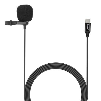 China Lavalier Microphone Jmary Lavalier Lapel Microphone with Type-C MIC Interface for Mobile Laptop Omnidirectional Condenser Mic Vlog Recording Mic for sale