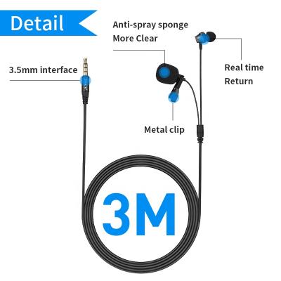 China 2021 Lavalier Microphone Jmary 3.5mm Interview MIC Earpiece 3meter Lavalier Microphone Lapel Microphone Condenser Microphones For Mobile Phone for sale