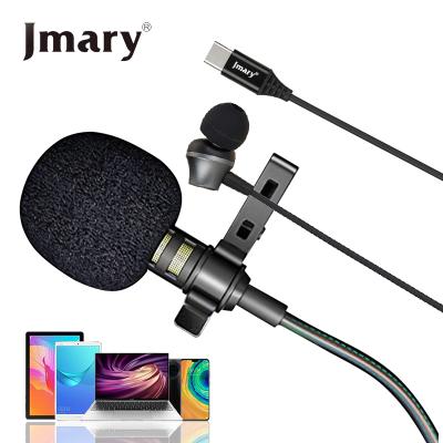 China Condenser Mic Mini Lavalier Microphone Free Sample Jmary 3meter Noise Reduction Lavalier Microphone Microphone Recording Microphone for sale