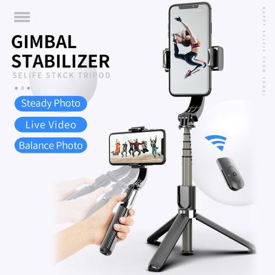 China Mobile Phone Gimbal Stabilizer Smartphone Selfie Stick Tripod Wireless Outdoor 360 Rotation Auto Balance Stabilizer Holder for sale