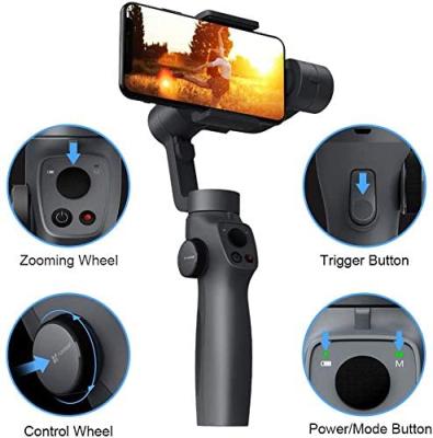 China Mobile Tripod Vlog Live Video Mobile Phone Smartphone Handheld Triaxial Stabilizer Gimbal Stand for sale