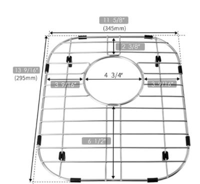 China Without faucet bottom grids drop down stainless steel guard grid with back drain for kitchen sink for sale