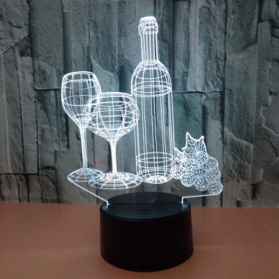 China Amazon Hot Selling Modern Customizable Models Acrylic Led 3d Night Light Lamp for sale