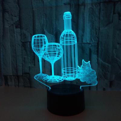 China Good quality hot sale modern popular cheaper led lamp colored acrylic lamp 3d customized picture for sale