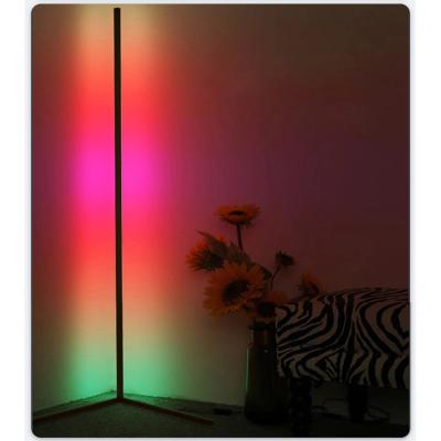 China Modern Decorative Living Room RGB Hotel Led Modern Corner Post Floor Lamp for sale