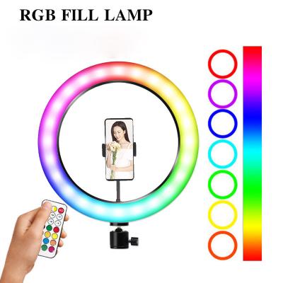 China Economic Mobile Phone Holder Custom Design Ring Light Selfie Led Selfie Plastic Ring Light for sale