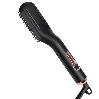 China Multifunctional Duct Beard Straightener Professional Mini Ceramic Flat Iron Fast Hair Straightener Brush for sale