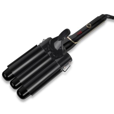 China Quick Hot Selling Tools 3 Barrel Hair Crimper Curling Iron Magic Wand for sale