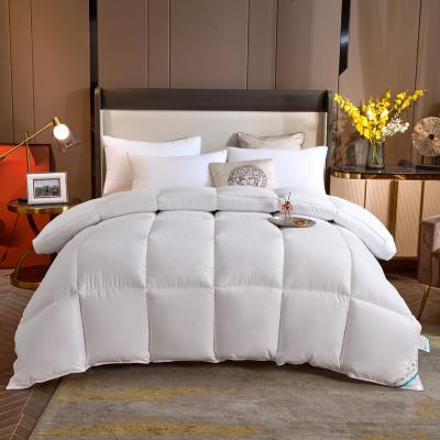 China Pure cotton white goose feather home down comforter cheap price down comforter for sale