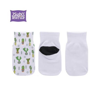 China Sustainable Fashion Breathable 7*15CM Antibacterial Sports Logo Kid Ankle Socks Custom Sublimation for sale