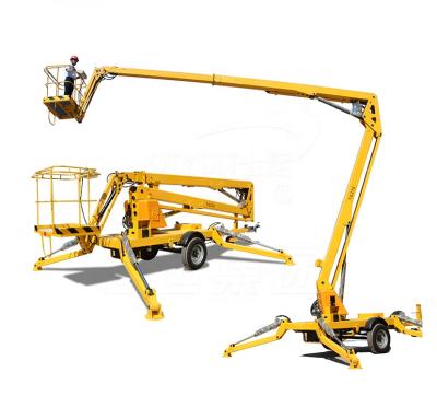 China Factory Platform Operation Towable Aerial Truck For High Altitude Maintenance 8 Hydraulic Articulated Lift 10 12m Boom for sale