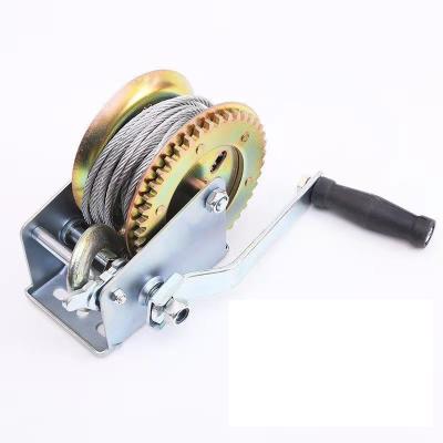 China ATV/UTV Mini Hand Winch for Boat and Vehicle Winch Tool Equipment Durable Portable Manual Wire Rope for sale