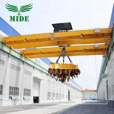 China Bridge Crane Customized QC Crane For Scrap Iron Handling Magnet Overhead Crane for sale