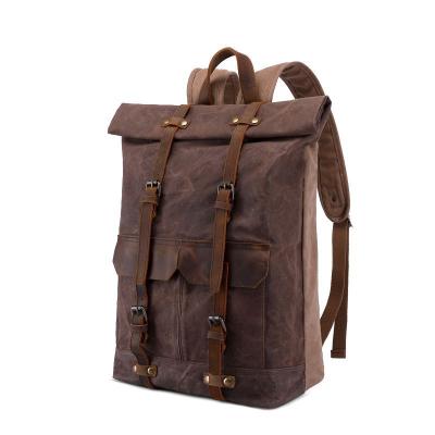 China Backpack Canvas Retro Waterproof Outdoor Travel Waterproof And Wearproof Hiking Bag for sale