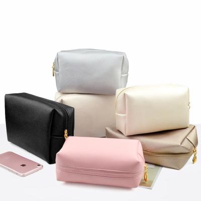 China 2021Manufacturer Wholesale Vegan Leather Waterproof Makeup Bag Zipper Pouch Travel Cosmetic Bags Organizer for Women and Girls for sale