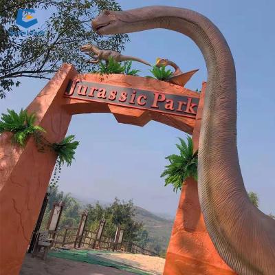 China Dinopark theme park dinosaur gate design dinosaur gate for park for sale