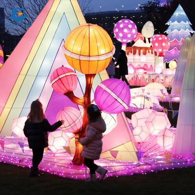 China Lantern cartoon figure fairy tale world lantern waterproof silk lantern festival for sale