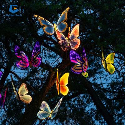 China Beautiful China Lantern Festival Waterproof Artificial Colorful Butterflies Lantern Butterfly Lantern Display for sale