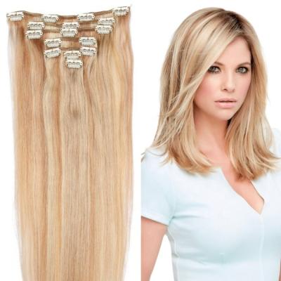 China Brazilian Kinky Curly 100 Hair Seamless Clip In Hair Extension For White Woman , Brazilian Hair Extension Clip In Remy for sale