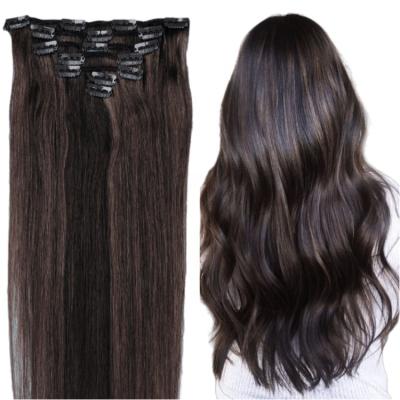 China Cuticle Aligned Hair Extension Brazilian Raw Pulled Silky Straight Double Wave Virgin Hair, Virgin Remy Clip In Indian Human Hair Extension for sale