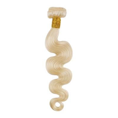 China 613 New Fashion Blonde Virgin Body Wave 2021 Russian Hair Bundle Site Extensions For Black for sale