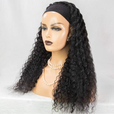 China Wholesale Glueless Curly For Women Of Color, Remy Headband Wig, Headband Water Wave Hair Curl Wig for sale