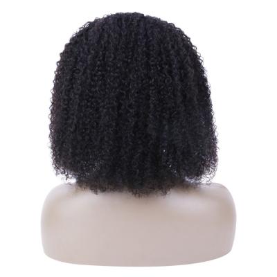 China Wholesale Curly Headband Wigs 100% Natural Black Color Hair Lace Up Non Curly Wig Head Band for sale