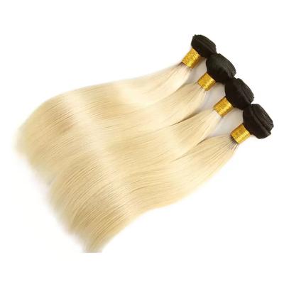 China 100 Wave 1B 613 Gold Silky Straight Top Grade Thick Hair Extensions Dubai Natrua Thick Straight Hair Color for sale