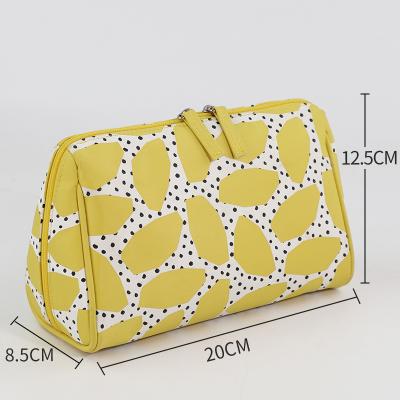 China Durable Factory New Custom Design Travel With Makeup Storage Stone Portable Classic Pattern Small Nylon Cosmetic Bag for sale