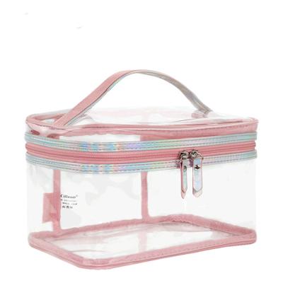 China Factory Durable Chinese Shoe Jewelry Backpack Large Capacity Travel Traveling Transparent Cosmetic Bag for sale