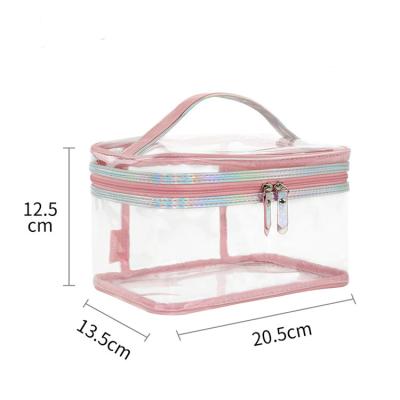 China Durable Chinese Carry Travel Transparent Storage Convenience Hand Trolley Factory Cosmetic Bag for sale