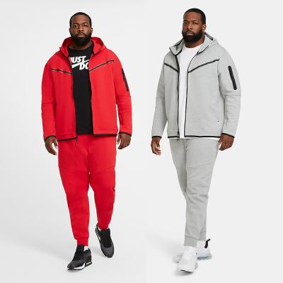 China Wholesale Custom Made High Quality Luxury Breathable Plus Size Tech Fleece Sport Wear Man Jogging Tracksuit Set For Men for sale