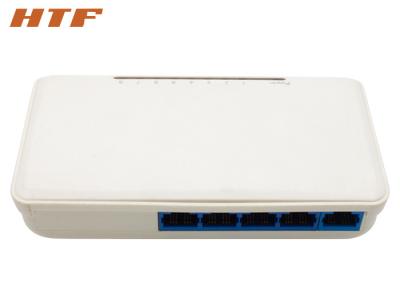 China DC 5V / 1A 5 Port Fast Ethernet Switch 10/100Mbps Network Switch With Plastic Case for sale