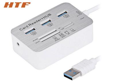 China Mini USB 3.0 Desktop Usb Hub 3 Port , USB 3.0 Hub For Mac With Card Reader for sale