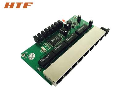 China FIX VLAN 8 Port  PCBA Network Switch Board With DC 5 - 12V / 1A External Power for sale