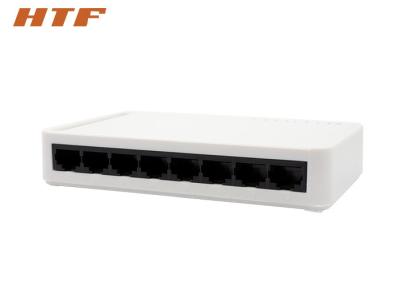 China White 8 Port 10 /100mbps Desktop Switch Unmanaged With Plastic Case for sale