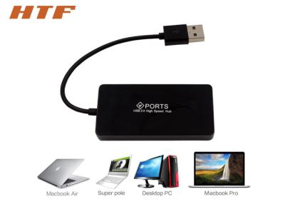 China Laptop PC USB 2.0 4 Port USB HuB Splitter , Multiple USB Port Adapter High Speed for sale