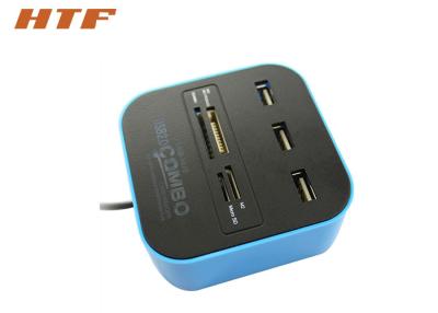 China Desktop Network 2.0 USB Mini USB Hub With Card Reader For PC Laptop for sale